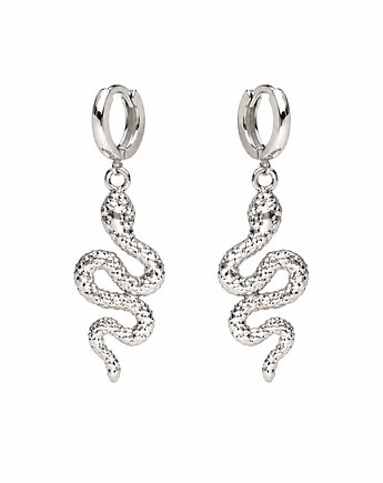 Kolczyki męskie WĘŻE- srebro 925 , 24K złoto, ISSI Jewelry