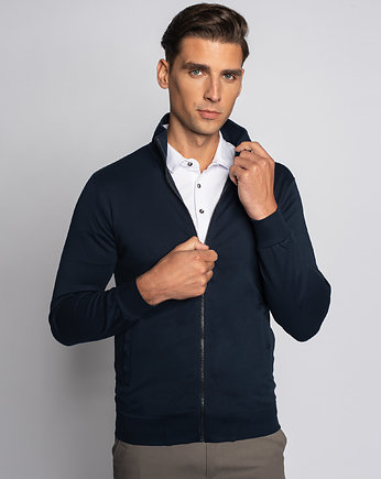 Bluza męska rozpinana asola granatowy, BORGIO
