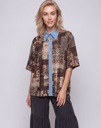 Koszula damska Derszka oversize z nadrukiem vintage, Zaiste!