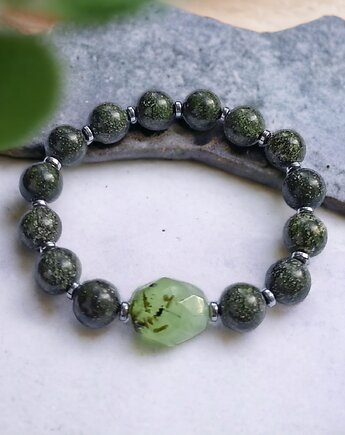 Siła, ochrona, spokój - PREHNIT & JASPIS - dla miłośniczki zieleni, kaktusia