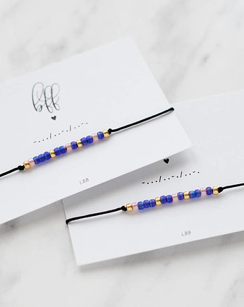 Zestaw BFF - bransoletki z alfabetem Morse'a, Le Boho Bleu