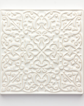 Kafel ADAGIO,15cm x 15cm, biały, kafle ręcznie robione, pracowniazona