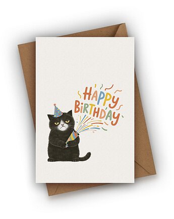 Kartka urodzinowa- Happy Birthday, Czarna Owca Karteczki