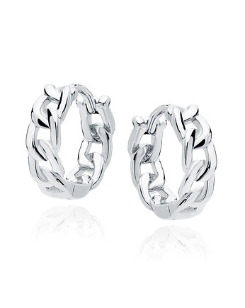Kolczyki koła łańcuch srebro 925, THE SILVER STORY