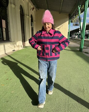 Kurtka w pasy z kołnierzykiem, Glucka