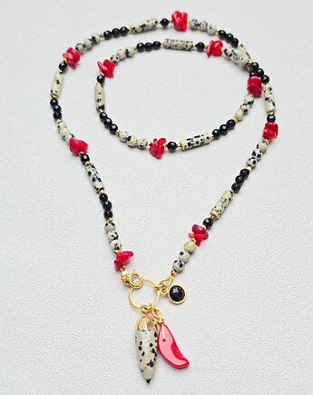 Naszyjnik Przepiórka z Chili Złote Srebro, ILEA