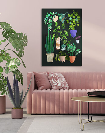 OBRAZ NA PŁÓTNIE -  50x70 plants, NOWdeco