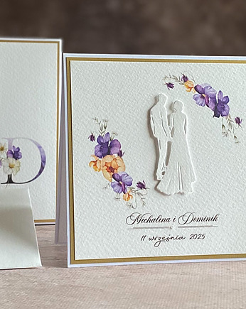 Kartka na ślub z pudełkiem i kopertą, WA 63A, Anna Art and Crafts
