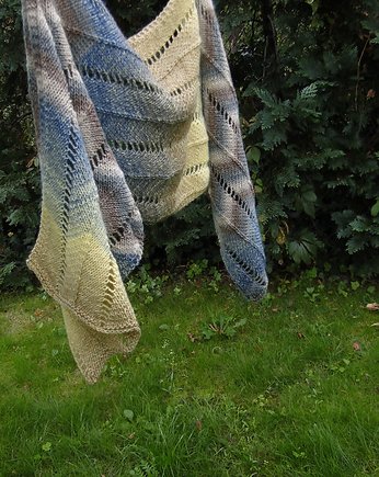 pastelowa jodełka / szal, agat handmade