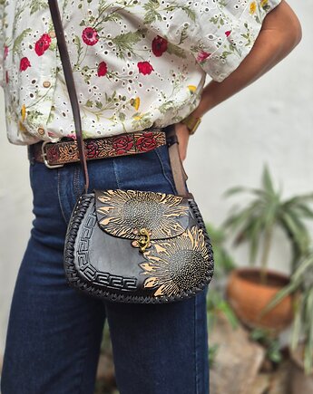 Torebka skórzana ręcznie robiona Girasol, SempreArte