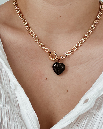 Naszyjnik łańcuszek Agat Czarny, Chmolowska Jewellery