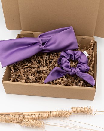 Zestaw do włosów satyna bawełniana, wu handmade