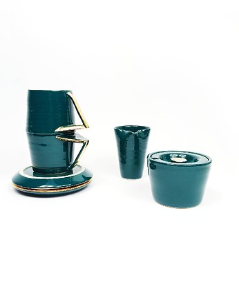 Zestaw kawowy złocony, MANOceramics