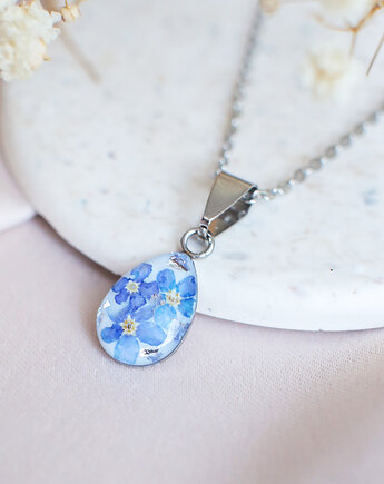 Wisiorek z niezapominajkami, nature gift