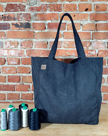 Big Lazy bag torba czarna na zamek / vegan / eco, hairoo