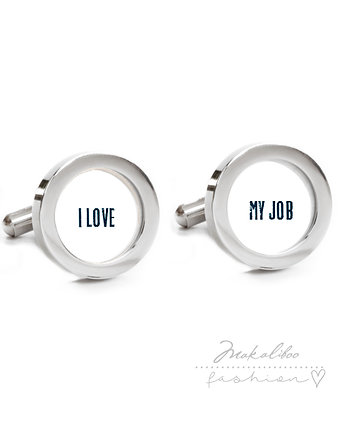 I Love My Job- spinki do mankietów + box, Makaliboo