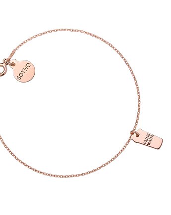 Bransoletka z różowego złota shaker DRINK WATER, SOTHO