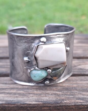 Krzemień i inne  - bransoletka regulowana, po drugiej stronie lustra