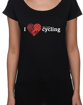 Koszulka damska oversize. I love cycling, studioixi