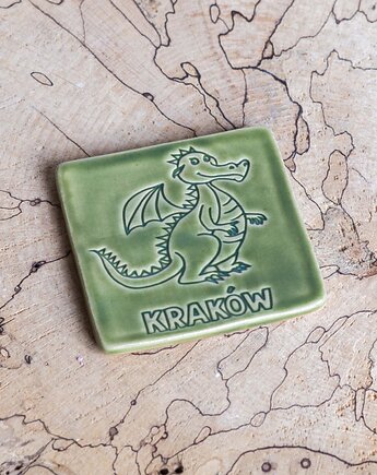 Podstawka/pamiątka KRAKÓW SMOK, studnia ceramiczna