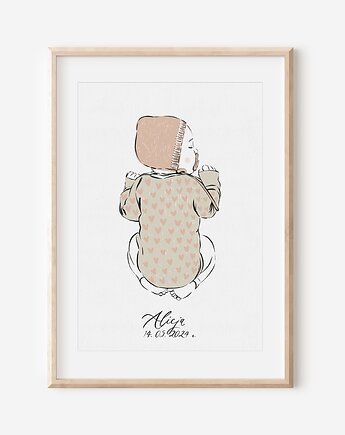 Metryczka - ŚPIĄCE DZIECKO, Mint In Paper