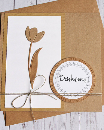DZIĘKUJEMY : kartka handmade :: PODZIĘKOWANIE : eko, kaktusia