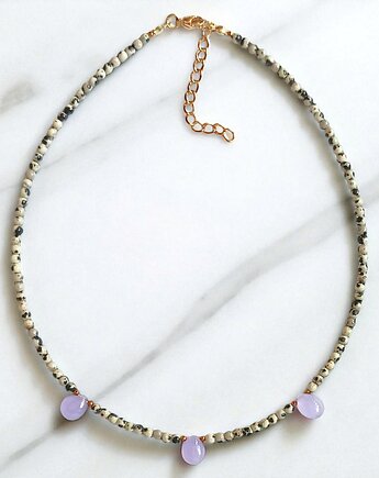 Basic choker : jasper & lavender, kaktusia