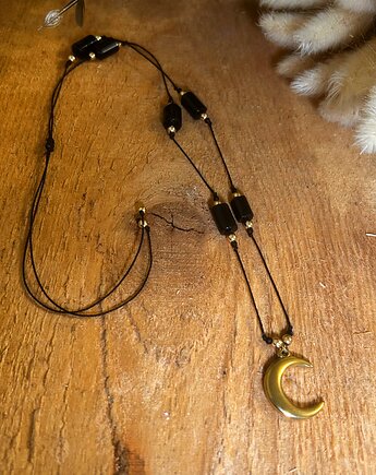 Naszyjnik Ochrona Turmalinu z półksiężycem, Blask Natury