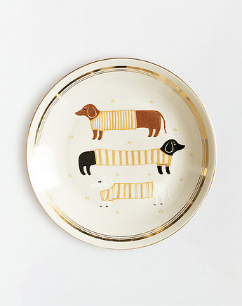 Talerz na ścianę - jamniki, EMPE artstudio