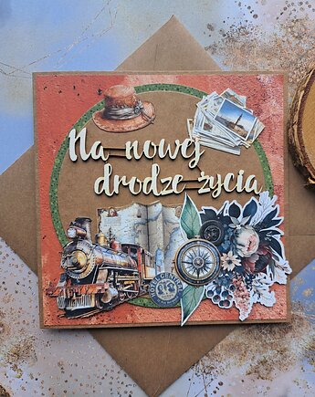Kartka ślubna dla podróżników (w kopercie), Kartkodzielo