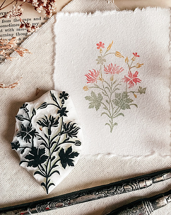 Pieczątka z polnym kwiatem do dekorowania, stempel w stylu art nouveau, ArtZouzeau