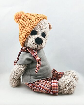 ROMUŚ - szydełkowy miś, personalizacja, wernika