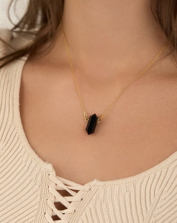 Naszyjnik onyks- srebro 925 pozłacane, Coccola JEWELLERY