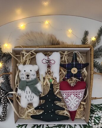 Zestaw oryginalnych ozdób choinkowych 5szt. Zawieszki, Kokodyna