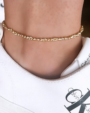 Złota Brasnoletka Maxi  na nogę, Martellie Jewellery