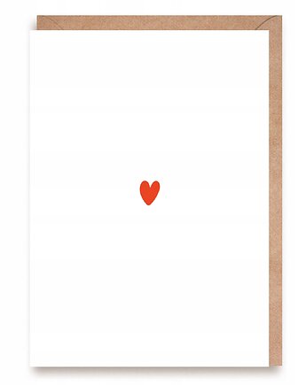 Kartka walentynkowa/miłosna minimalistyczna, z serduszkiem, Cardie