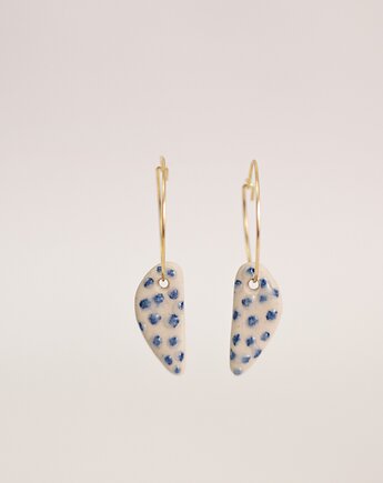 Kolczyki ceramiczne blue dots, Vaczor