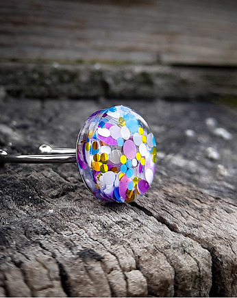 Mały kolorowy pierścionek, Figa handmade accessories
