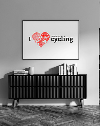 Plakat. I love cycling, studioixi