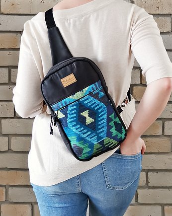 Plecak boho na jedno ramię - AZTEC BLUE, Bohothica