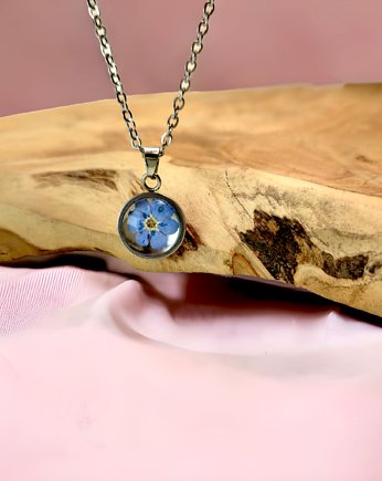 Naszyjnik z kwiatem Niezapominajki prezent dla mamy, Lovely Jewellery