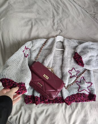 Sweter z wełną MAGIC STAR., Po.dziergane