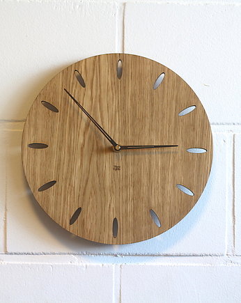 Zegar ścienny  nowoczesny zegar z drewna N8 O, Woolights