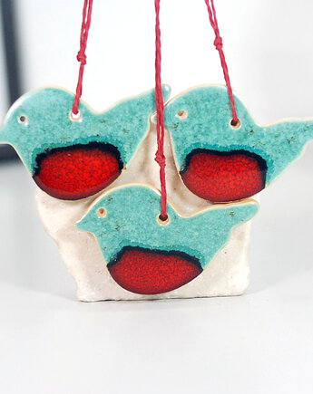 Ceramiczne sikorki czerwone brzuszki, 10FingersArt
