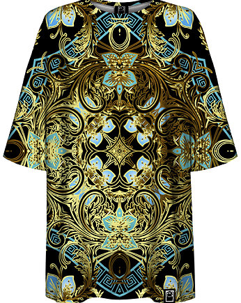 DR.CROW T-shirt Damski Oversize Golden Damascus, DrCrow