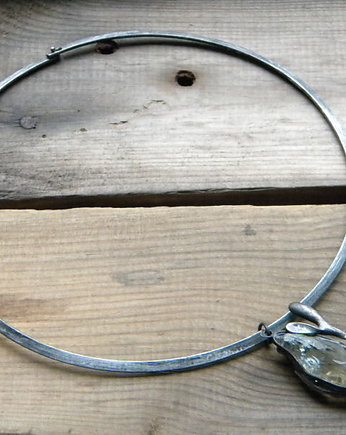 surowy cytryn z listkiem -obroża - choker , Beata Trotter