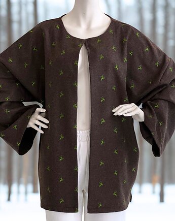 AURORA Renifer wełniany Kardigan, THE ABER STUDIO