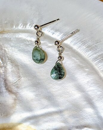 Kolczyki srebrne ze szmaragdami, Studio Gazela