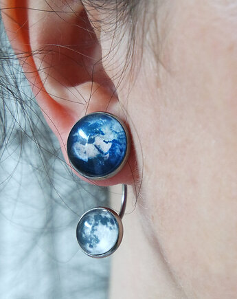 Kolczyki - Ziemia i księżyc - stal, yenoo