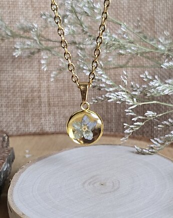 Wisiorek z niezapominajką niezapominajka, zkwiatem